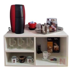 Nicho Suporte para Cafeteira Branco Suspenso - Mdf Branco