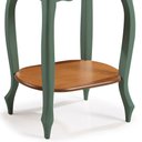 Ver imagem 3 de Aparador Oval em Madeira Maciça 1 Gaveta e Prateleira 1034 Linz Móveis - Verde Musgo/imbuia Glazer