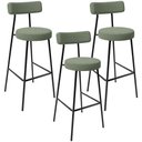 Ver imagem 1 de Kit 03 Banquetas Alta Bar Cozinha Sala De Jantar Estrutura Em Aço Milão L02 Bouclê Oliva - Lyam