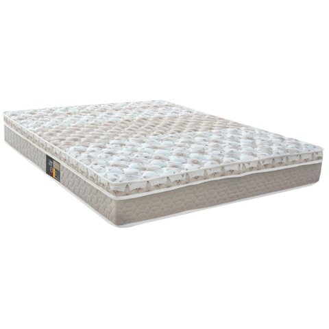 Colchão Casal Queen Mola Class Pocket Euro 158x198x25cm Branco/bege - Castor