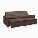 Ver imagem 3 de Sofá Cama Retrátil e Reclinável 200cm Velosuede Danubio Yescasa