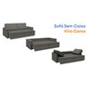 Sofá Cama Retrátil e Reclinável 200cm Velosuede Danubio Yescasa - 4