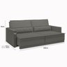 Sofá Cama Retrátil e Reclinável 200cm Velosuede Danubio Yescasa - 3