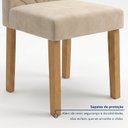 Ver imagem 7 de Conjunto Sala de Jantar 4 Lugares Retangular Tampo Vidro MDF 120x80cm Mesa e Cadeiras Carol