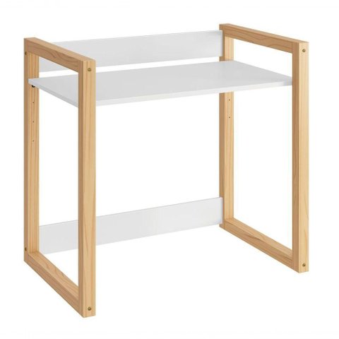 Mesa Escrivaninha Infantil Zoe Branco Fosco - Moveisaqui