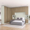 Ver imagem 1 de Guarda-roupa Casal Modulado Seletto 9 Portas 9 Gavetas Me30 Areia/jequitibá - Henn