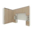 Ver imagem 2 de Guarda-roupa Casal Modulado Seletto 9 Portas 9 Gavetas Me30 Areia/jequitibá - Henn