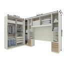 Ver imagem 4 de Guarda-roupa Casal Modulado Seletto 9 Portas 9 Gavetas Me30 Areia/jequitibá - Henn