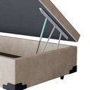 Ver imagem 2 de Cama Box Baú Solteiro NK Camas Suede Bege 41x78x188