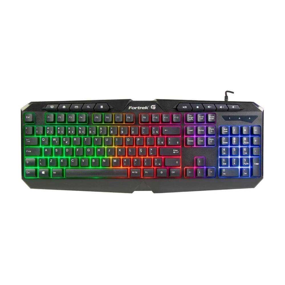 Teclado Gamer Multimidia SPIDER BLACK Preto Fortrek - 5