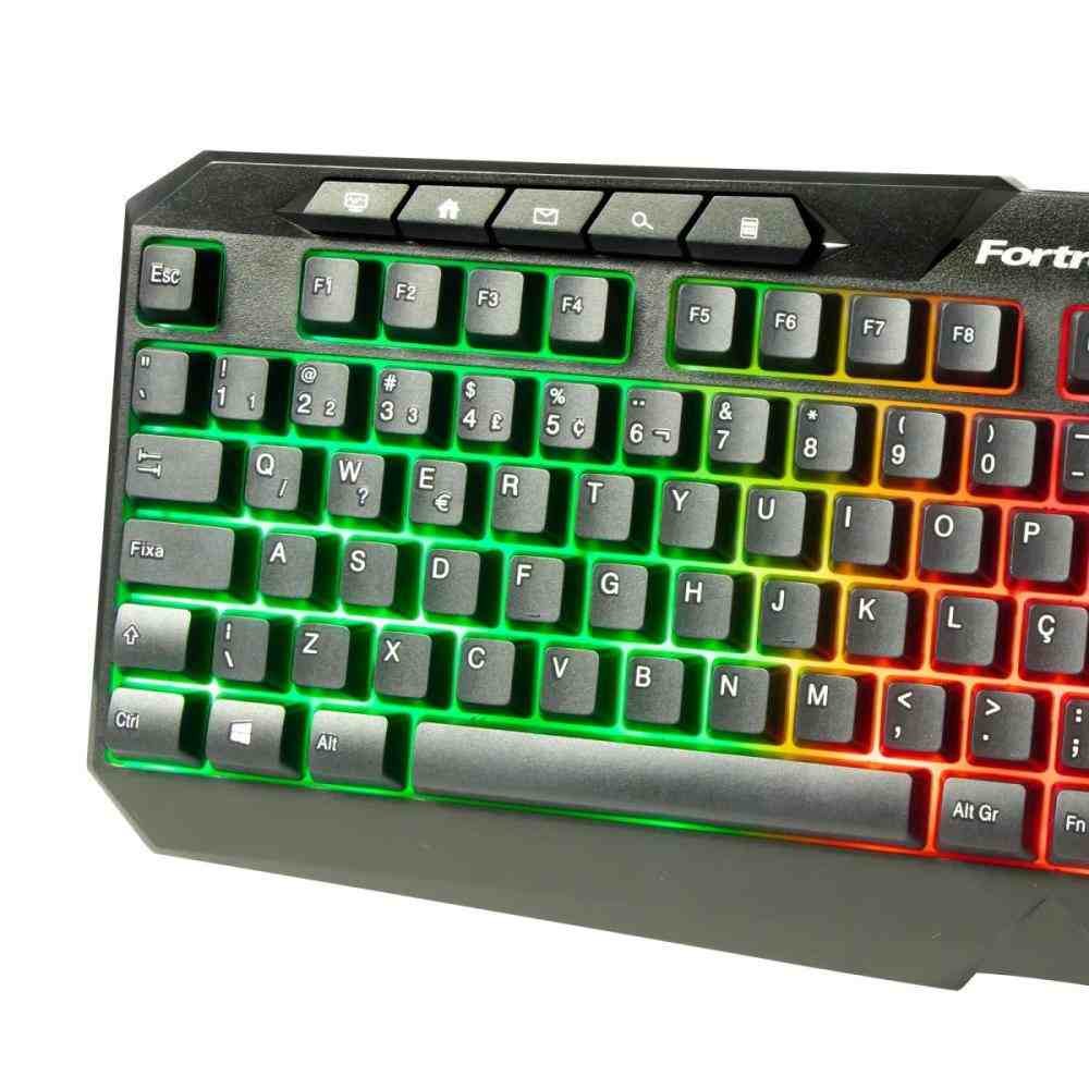 Teclado Gamer Multimidia SPIDER BLACK Preto Fortrek - 3