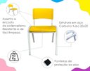Ver imagem 7 de Kit 4 Cadeiras Infantil Iso Amarela Brinquedoteca Escolas Ecomhome