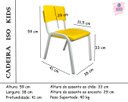 Ver mais imagens de Kit 4 Cadeiras Infantil Iso Amarela Brinquedoteca Escolas Ecomhome