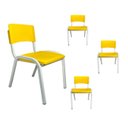 Ver imagem 2 de Kit 4 Cadeiras Infantil Iso Amarela Brinquedoteca Escolas Ecomhome