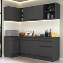 Ver imagem 2 de Armário de Cozinha Compacta de Canto com Rodapé Veneza Multimóveis MP2093.895 Preto