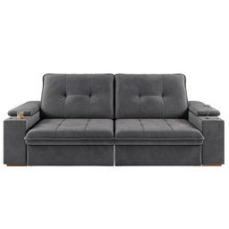 Sofá Veneza Plus Retrátil Reclinável 2L 2,02m c/ USB e Porta Copo - 2