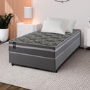 Ver imagem 1 de Conjunto Cama Box Espuma Miami Cinza Solteiro 88x188x62