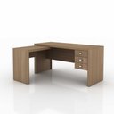 Ver imagem 2 de Conjunto de Escritório com Escrivaninha 02 pç CJ43018-063 Tecno Móbili - Tecno Móbili Amêndoa