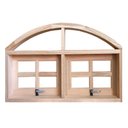 Ver imagem 1 de Janela de Madeira Vitro Máximo Ar 2 Módulos em Arco Padrão Cedro Bat.14 Cm-1.20(l)x0.60(a)