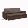 Sofá Cama Retrátil e Reclinável 240cm Velosuede Danubio Yescasa - 3