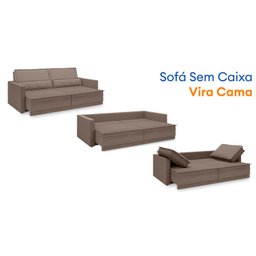 Sofá Cama Retrátil e Reclinável 240cm Velosuede Danubio Yescasa - 4
