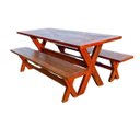 Ver imagem 1 de Mesa em Madeira de Demolição com Banco Maciça Peroba