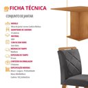 Ver imagem 6 de Mesa de Jantar Loren 90cm Tampo Mdf Canto Reto e 4 Cadeiras Melissa Moderna Mobília