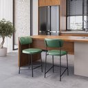 Ver imagem 2 de Kit 2 Banqueta Média Maia Bar Cozinha Espaço Gourmet Verde