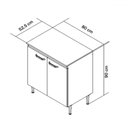 Ver imagem 3 de Balcão de Cozinha 80 Cm 2 Portas 1 Prateleira Co6202 Branco - Decibal