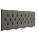 Ver imagem 6 de Cabeceira Cama Casal Queen Box Estofada 1,60 Capitonê Suspensa - Cinza Suede