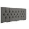 Cabeceira Cama Casal Queen Box Estofada 1,60 Capitonê Suspensa - Cinza Suede - 6