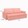 Sofá Cama Retrátil e Reclinável 260cm Velosuede Danubio Yescasa - 3