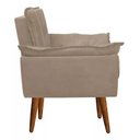Ver imagem 5 de 2 Poltronas Opala Decorativa Reforçada Suede Capuccino