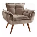 Ver imagem 4 de 2 Poltronas Opala Decorativa Reforçada Suede Capuccino
