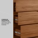 Ver imagem 6 de Guarda Roupa Casal 6 Portas com Espelho e 6 Gavetas Atrice - Nogueira Touch