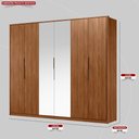 Ver imagem 2 de Guarda Roupa Casal 6 Portas com Espelho e 6 Gavetas Atrice - Nogueira Touch