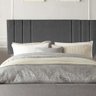 Painel Estofada Grécia 140cm Casal para Cama Box Quarto Linho Cinza - Gat Magazine - 1