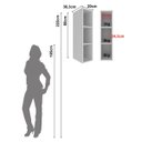 Ver imagem 4 de Nicho Adega para Cozinha 20cm 3 Prateleiras Mdf Branco Cz3318