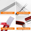 Ver imagem 5 de Perfil Metalizada Autocolante Pvc Acabamento Prata 15mm X 5m