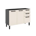 Ver imagem 1 de Balcão de Cozinha Aço S/ Tampo 2 Gav 3 Pts Estilo Bertolini