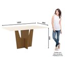 Ver imagem 2 de Mesa de Jantar Vértice 160 Cm Canto Reto sem Vidro Nature Off White – Henn