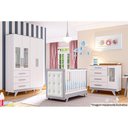 Ver imagem 2 de Multiuso de Quarto Bebê Kit Capitonê Courano P- Berço Retrô Bege - Peroba