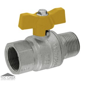 VÁLVULA ESFERA MxF PASSAGEM PLENA GÁS BORBOLETA 1/2”