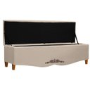Ver imagem 1 de Recamier Baú Provençal 195cm para Cama King Linho - Sofa Store:linho Bege
