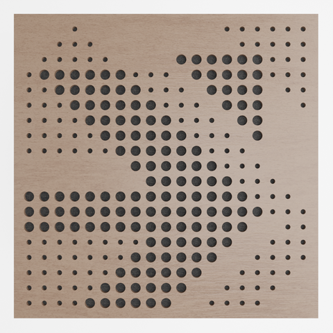 Painel Acústico Absorvedor Decorativo Skal04 60x60mm Maestra:nogal