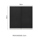 Ver imagem 3 de Armário de Cozinha Aéreo 70 cm 2 Portas Rustic/Preto Glamy Madesa