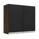 Ver imagem 1 de Armário de Cozinha Aéreo 70 cm 2 Portas Rustic/Preto Glamy Madesa