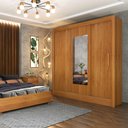 Ver imagem 5 de Guarda Roupa Casal 3 Portas Correr e 4 Gavetas C/ Espelho Valencia Tcil Tcil Móveis Roupeiro Valenci