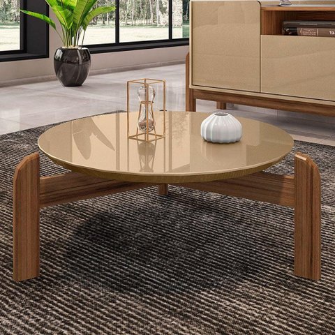 Mesa de Centro Lizz - Champagne/Cedro