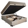 Cama Box Baú Casal Suede + Colchão de Molas Ensacadas Portobel Ipanema -  138x188x66cm Cor:bege - 7